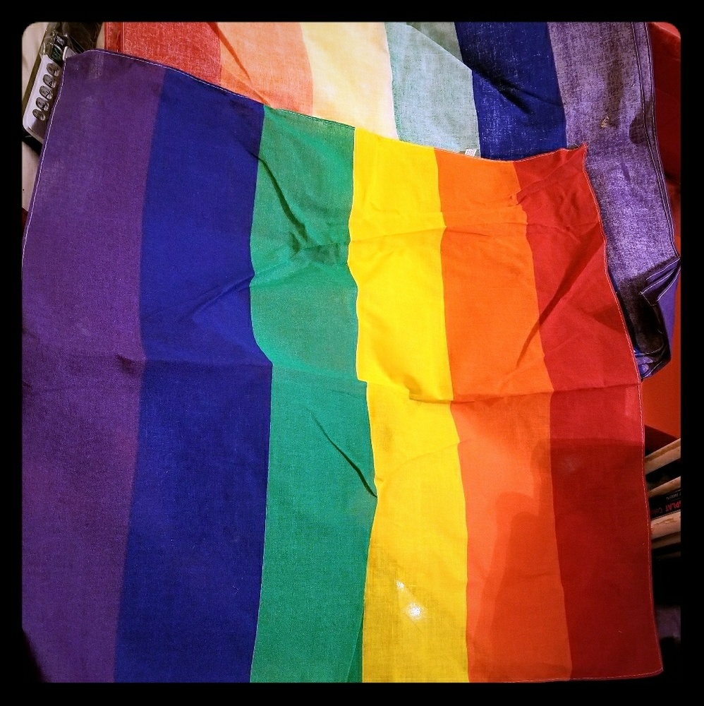 2 Rainbow LGBT Bandana/headwraps